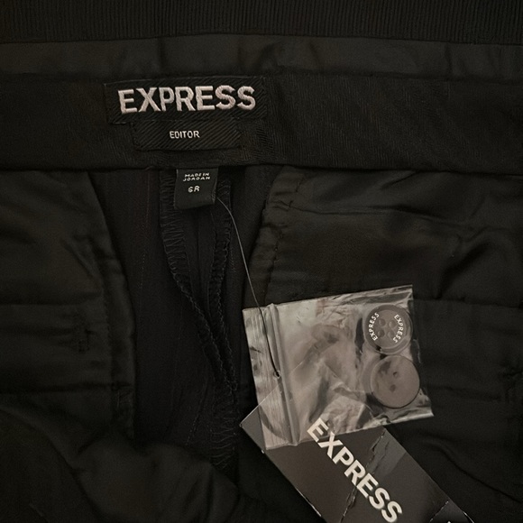 Express Women’s Editor Original Flare Pinstripe Pants New Navy Blue Size 6 - Picture 14 of 15